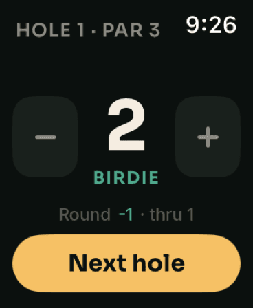 Score the hole